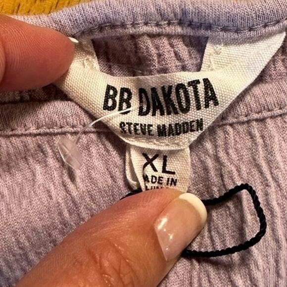 BB DAKOTA by Steve Madden Lavender Smock Dress XL Short Puff Sleeve Spring - Picture 3 of 6